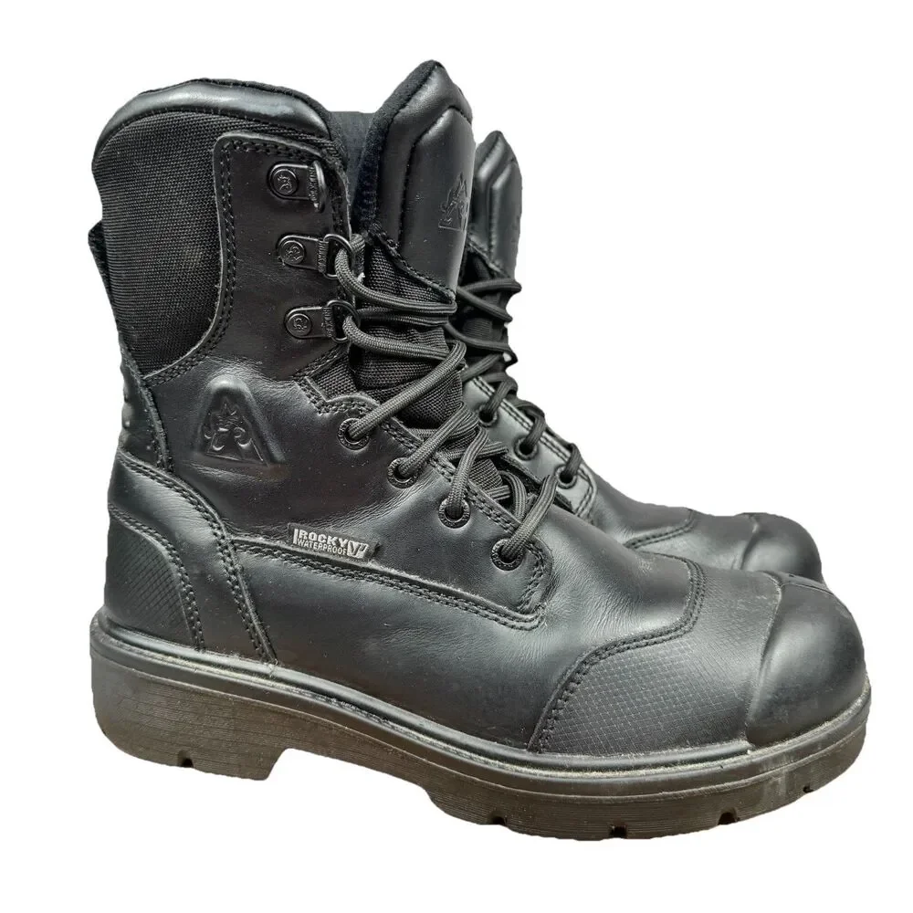 Rocky Boots Men's Size 6 W Pursuit Steel Toe Waterproof Leather